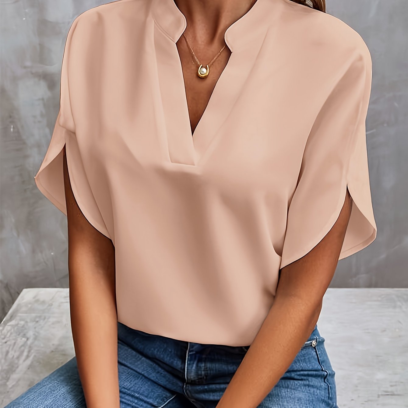 Blouse met uitlopende mouwen Beth | Kaleri